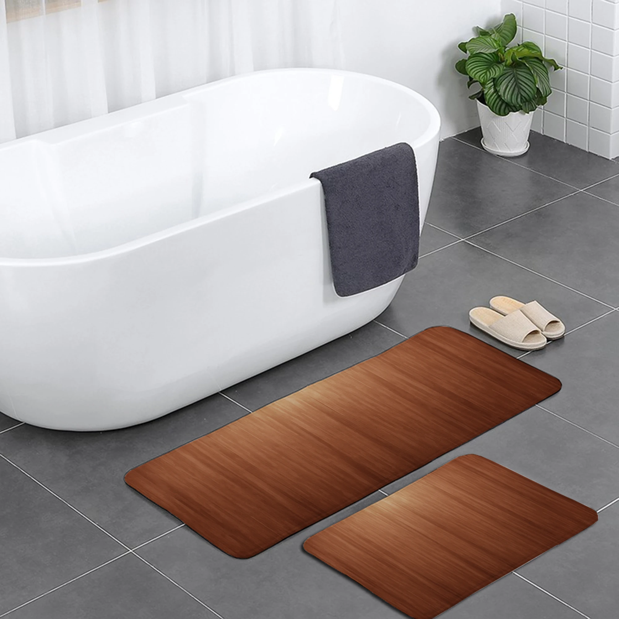 

Впитывающий нескользящий коврик для кухни, под дерево