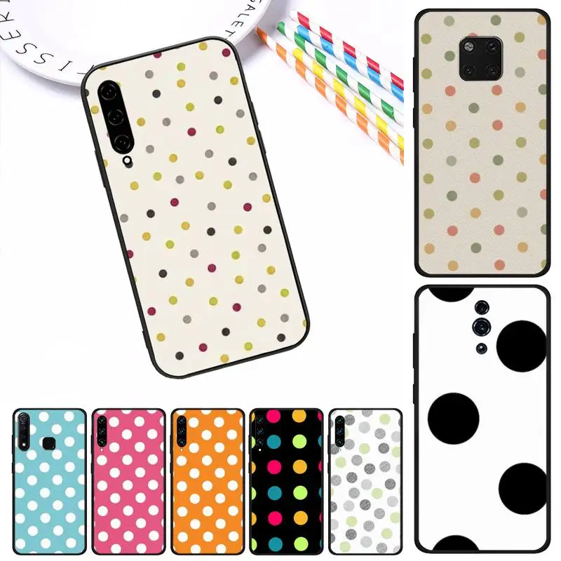 Волнистый винтажный милый силиконовый чехол в горошек для телефона Huawei P9 P10 P20 P30