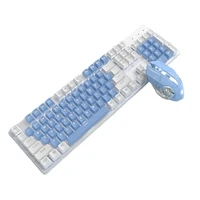 top seller dual color gaming keyboard and mouse set for cute girls mechanical keyboard