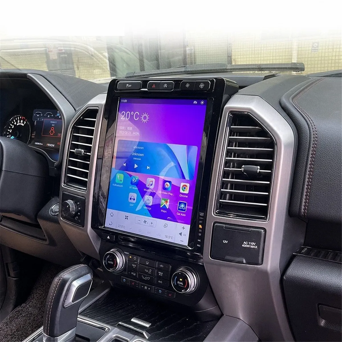12 1-дюймовый Android 8 + 128 ГБ для Ford F150 F250 2015-2021 Tesla Style Автомобильный GPS-навигатор