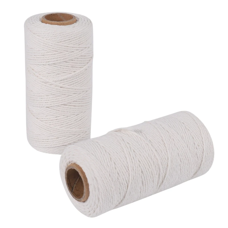 

Хлопковая веревка для макраме, вешалка для растений, украшение ручной работы, вязание хлопковой веревки (3 мм х 110 ярдов)