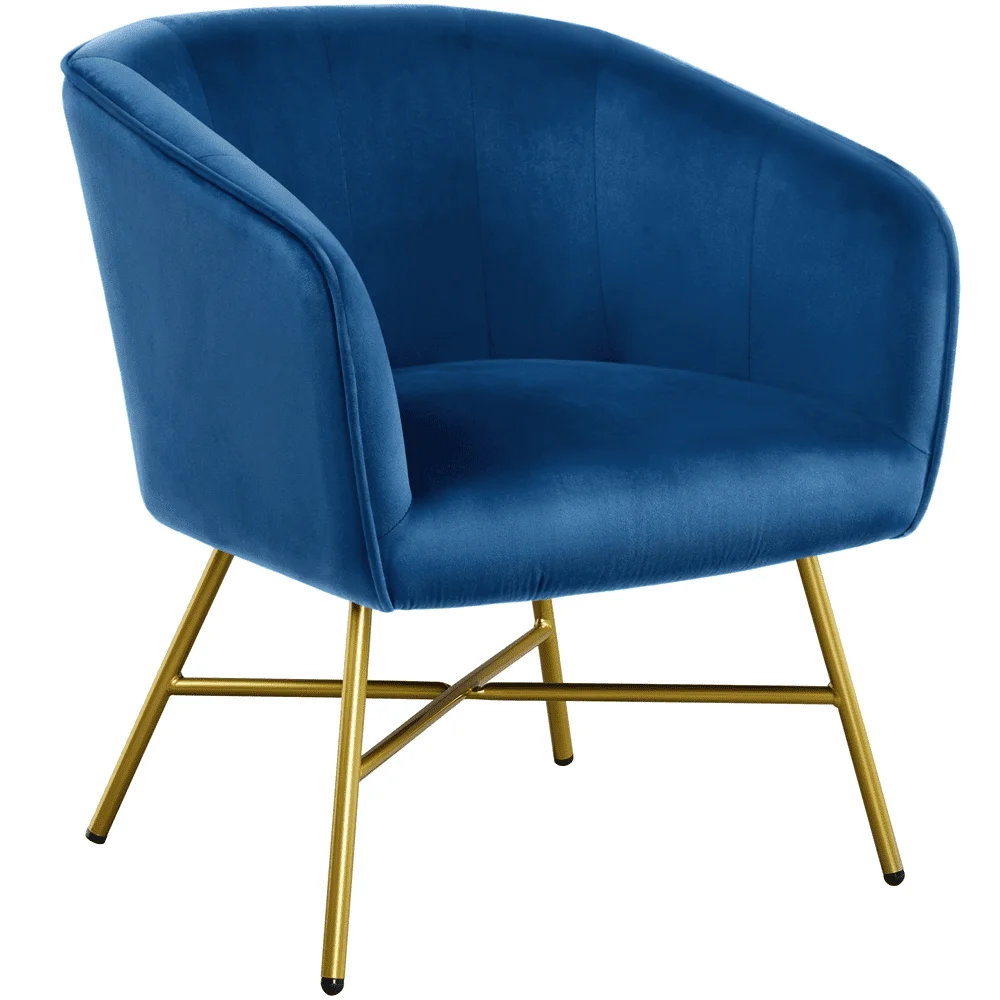 

Бархатный клубный стул Alden Design, темно-синий