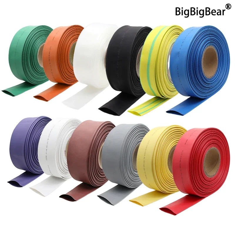 

1 метр 2:1 Термоусадочная термоусадочная трубка диаметром 45 мм, 50 мм, 60 мм, 70 мм, 80 мм, 90 мм, 100 мм, 120 мм, 150 мм, 180 мм, комплект обертывания проволоки