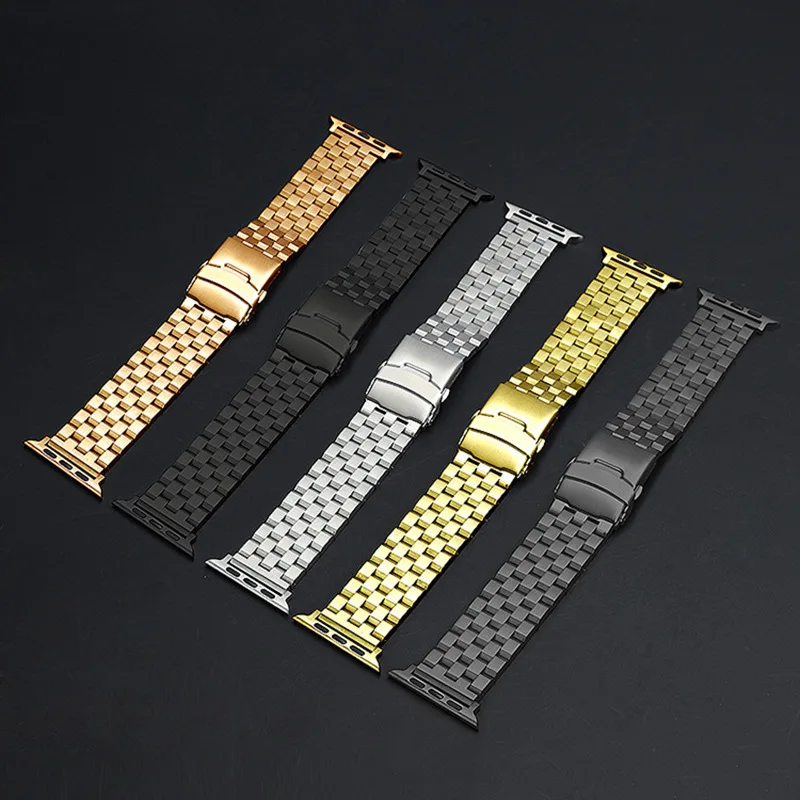 Strap For Apple Watch band 44mm 40mm 45mm 41mm 42mm 38mm Stainless Steel Wristband apple watch bracelet iwatch series 7 6 5 4 SE