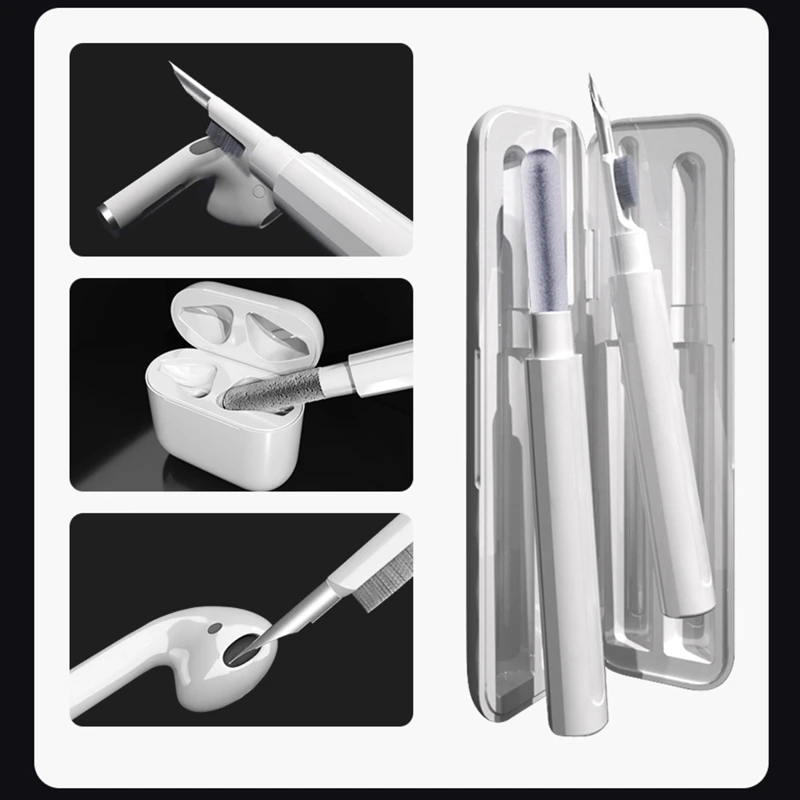 

Совместимые с Bluetooth наушники, чистящая ручка для беспроводных наушников, зарядное устройство, компактные наушники, чистящая щетка, аксессуа...