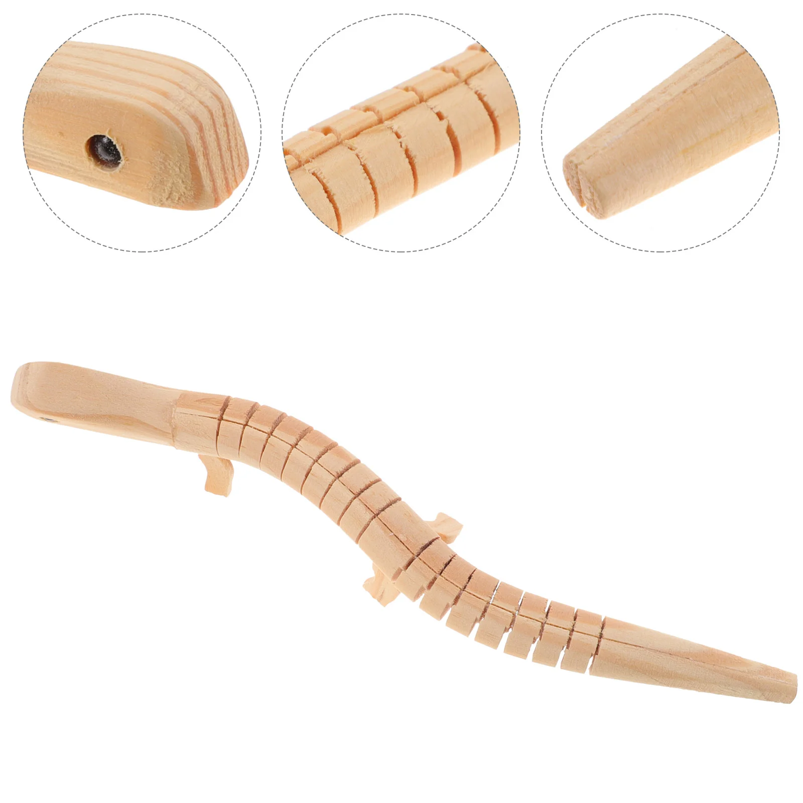 

Wooden Lizard Toy DIY Kids Wiggle Small Unfinished Model Blank Compact Baby Toys