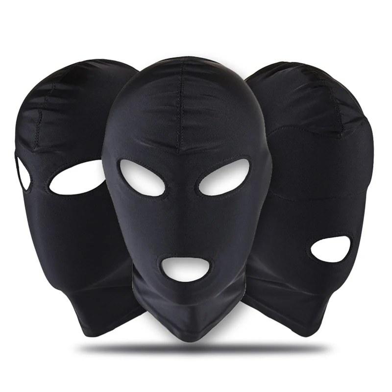 

Black Party High Elastic Silk Hood Fancy ball Mask Breathable sun-proof Fetish masquerade