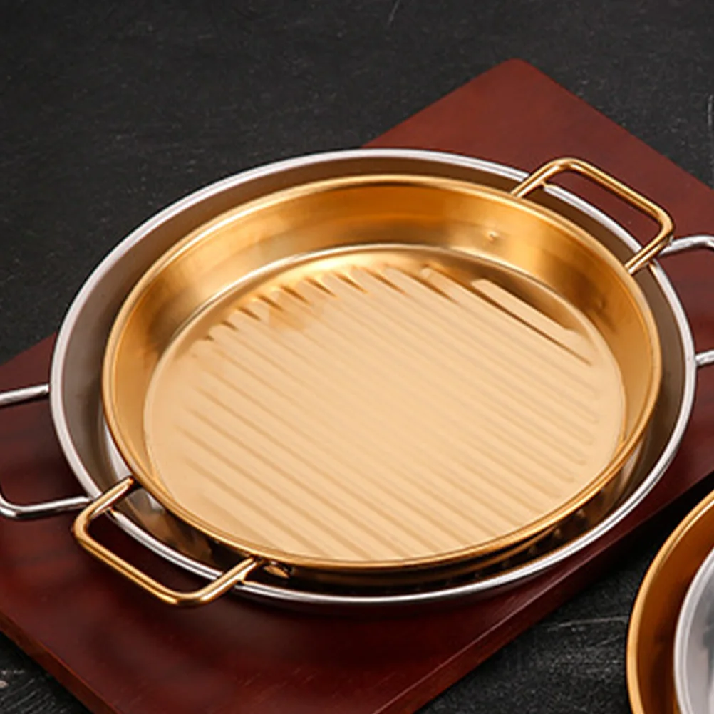 

Металлический поднос для еды из нержавеющей стали, поднос для закусок из нержавеющей стали с ручками