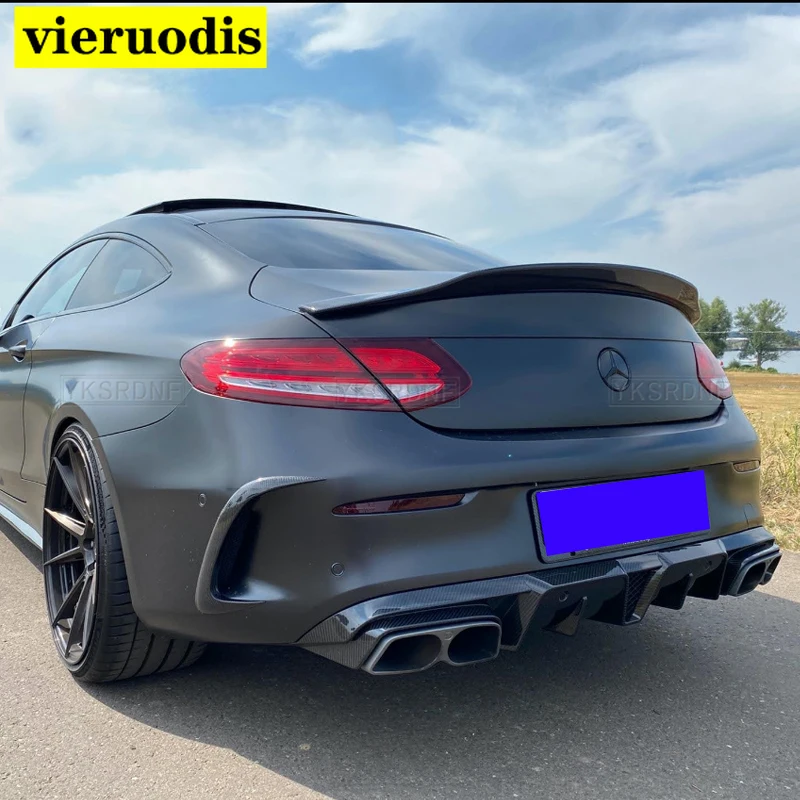 

C Class 2DOORS PSM Style Carbon Fiber Rear Roof Spoiler For Mercedes Benz W205 Coupe 2015+ C63 AMG C200 C250 C350