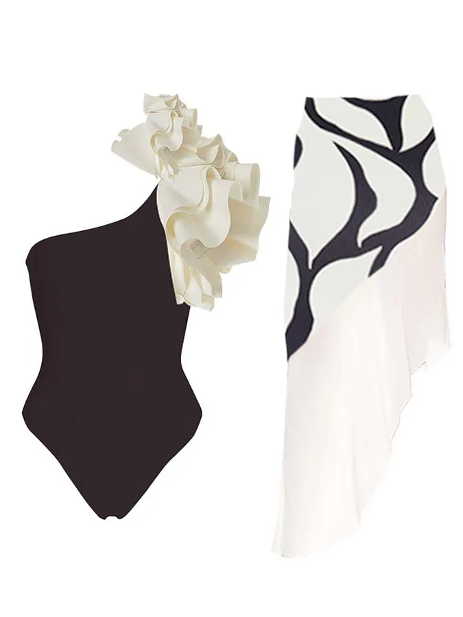 Изысканные пляжные наряды с 3D цветами