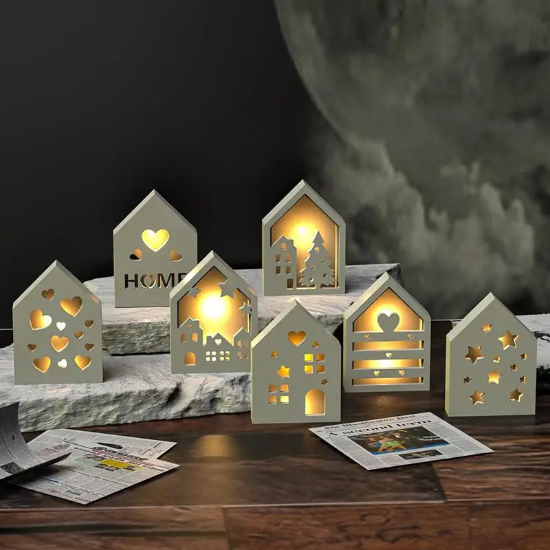 Фото 3D полый рождественский снежный домик, силиконовая форма, сделай сам, звезда, домик, креативный подсвечник, рождественская серия, форма для украшения дома №3