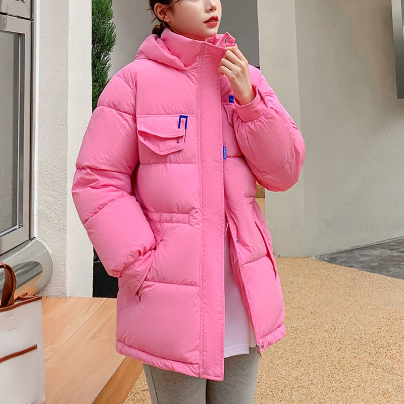 2022 New Women Winter Jacket Warm Parkas Female Coat Cotton Padded Parka Jacket Hooded Outwear
