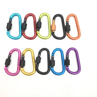 5pcs outdoor aluminium alloy safety buckle keychain climbing button carabiner camping hiking hook sports tools flexible buckle