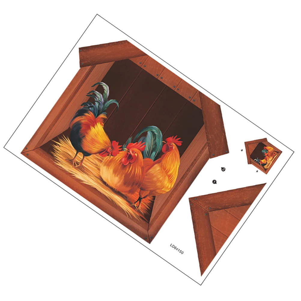 

Cartoon Rooster Wall Sticker Decorative Wall Sticker Wall Decal Decoration