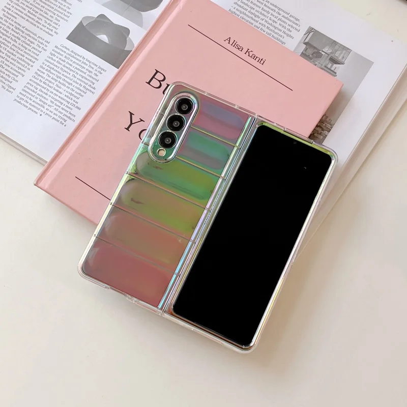 

For Samsung Galaxy Z Fold 3 Flod 4 5G Case Color Plating Foldable Hard Case Shockproof Half Pack Phone Cover