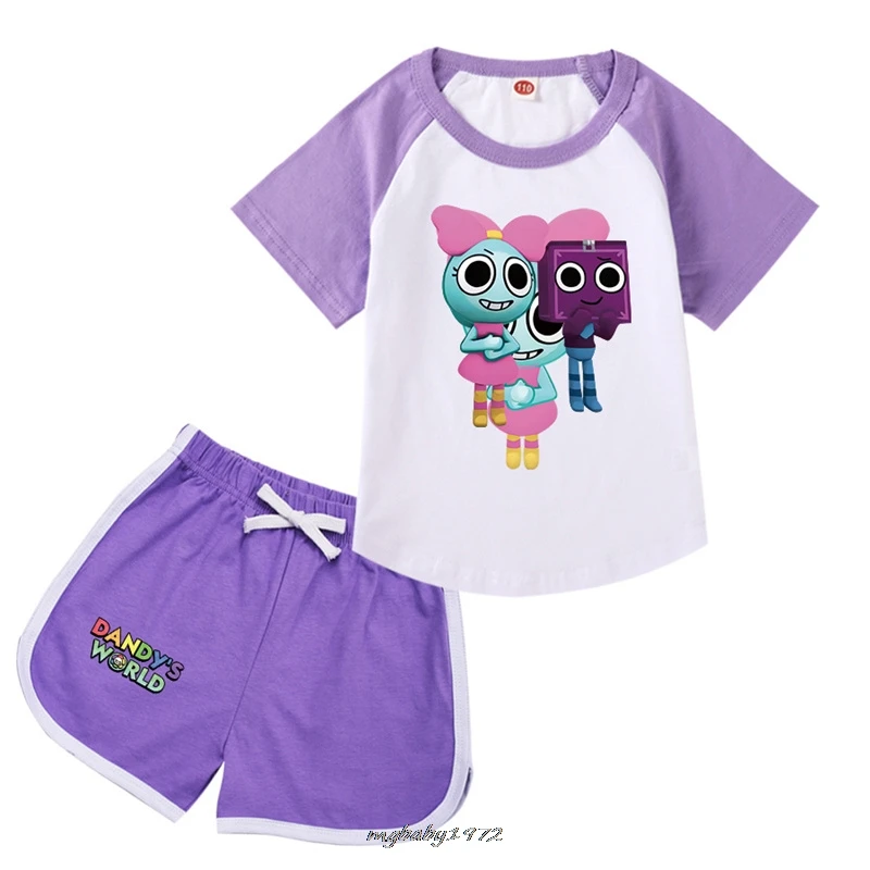 Футболка и шорты для девочек с коротким рукавом