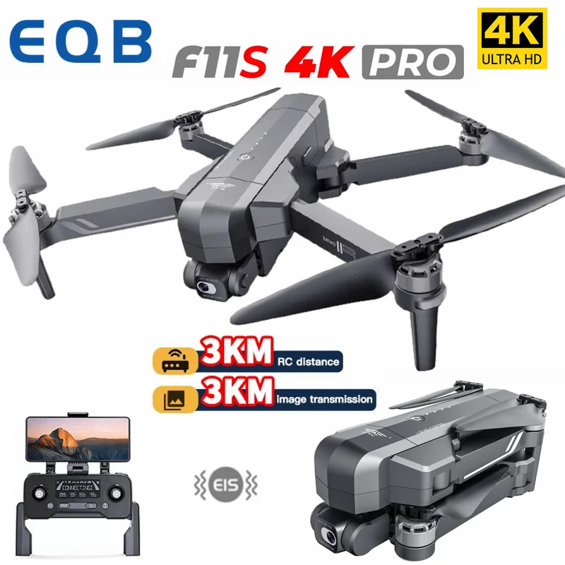 Квадрокоптер SJRC F11S 4K Pro профессиональный Дрон с камерой Wi-Fi GPS - Цена: 24194.37