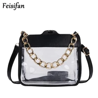 stylish transparent jelly bag pvc beach bag chain handbag shoulder bag women bags luxury designers 2022 clutch bags high quality