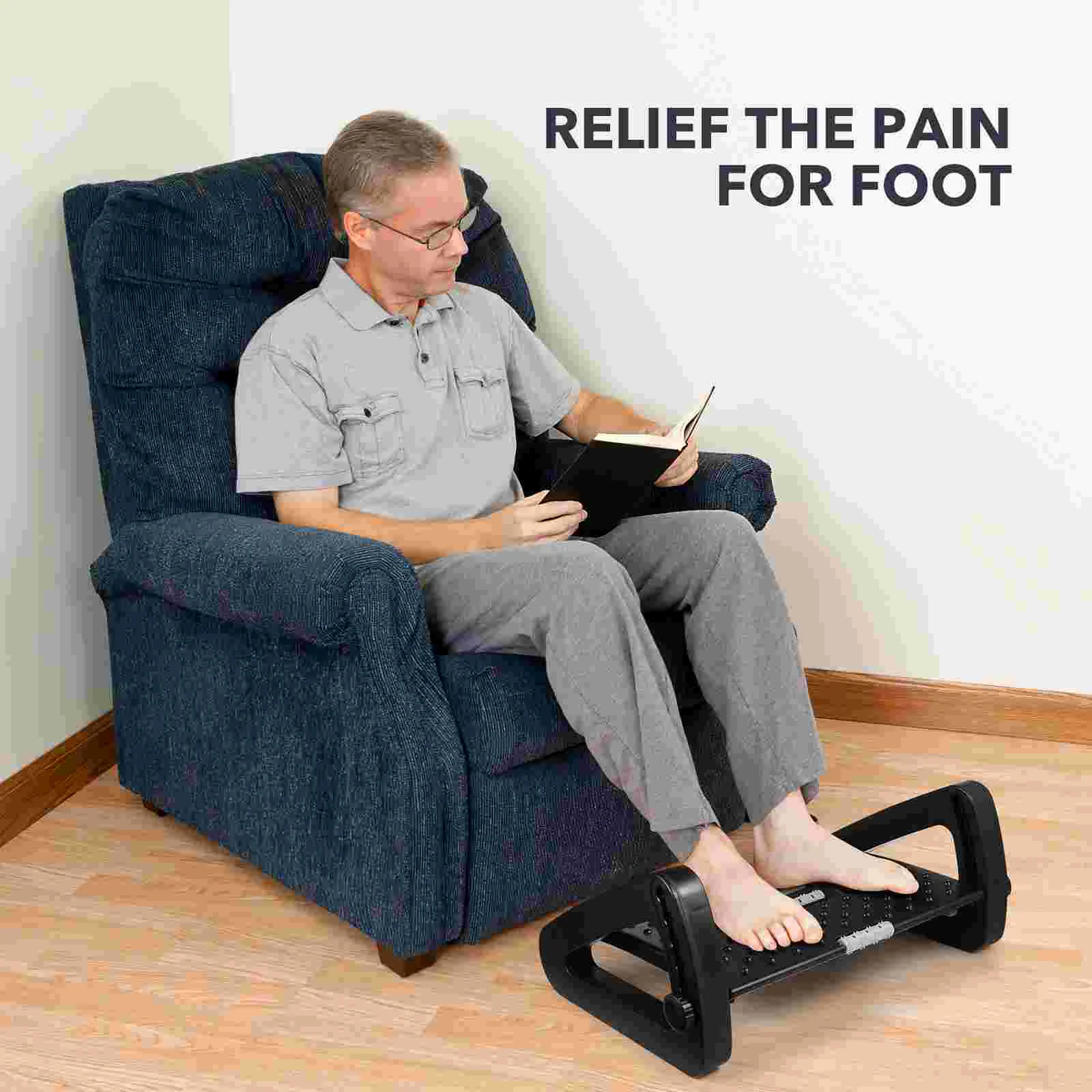 Массажный роликовый офисный стол с подставкой для ног эргономичный под табурет