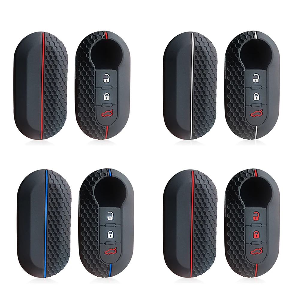 Силиконовый чехол для автомобильного ключа, для Fiat 500 Ducato Panda 500L Punto Lancia Musa for Citroen Jumper for Peugeot Boxer