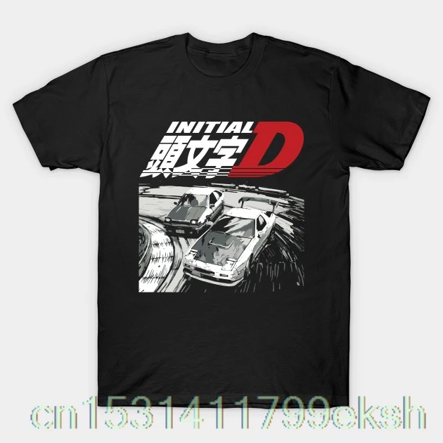 

JDM AE86 Corolla vs FC RX-7 Tandem Drifting Racing T-Shirt Black T Shirt Men Men Cotton Bodybuilding Tshirt High
