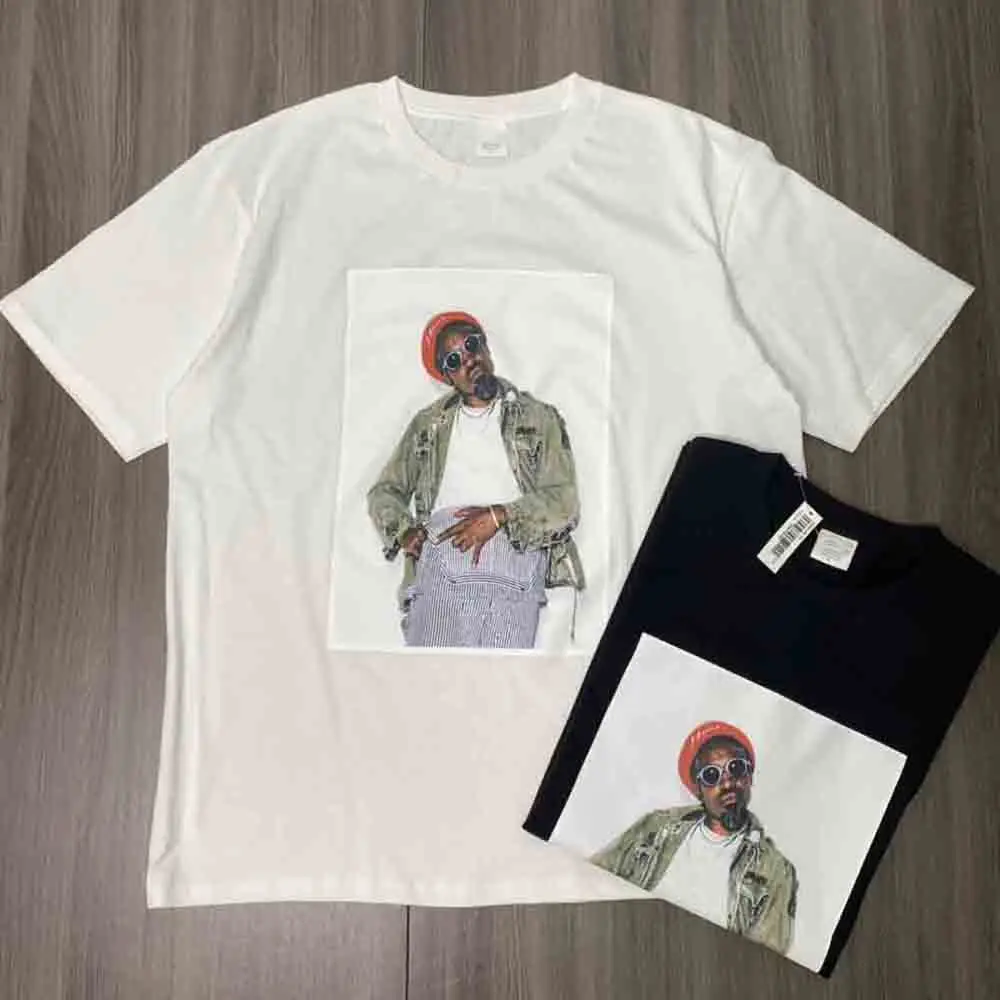 

#S-RANK# 22FW Andre Tee Men Women HipHop Streetwear 100% Cotton T shirt Rapper Printed Short Sleve T-Shirt