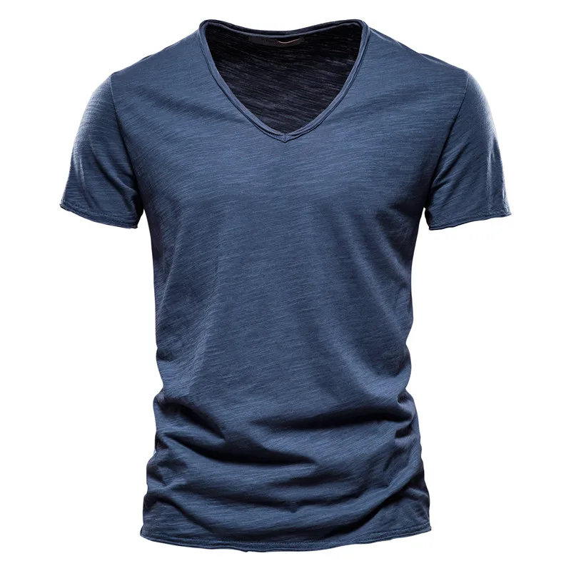 

Men's V-Neck Cotton T-Shirts Fashion Comfortable Slim Fit Men's Tops T-Shirts Fitness Hip Hop Short Sleeve Tops