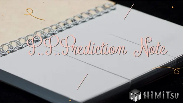 

P...P...Prediction Note by Himitsu Magic Gimmick Close up Magic Tricks Illusions Street Magic Magician Prediction Mentalism
