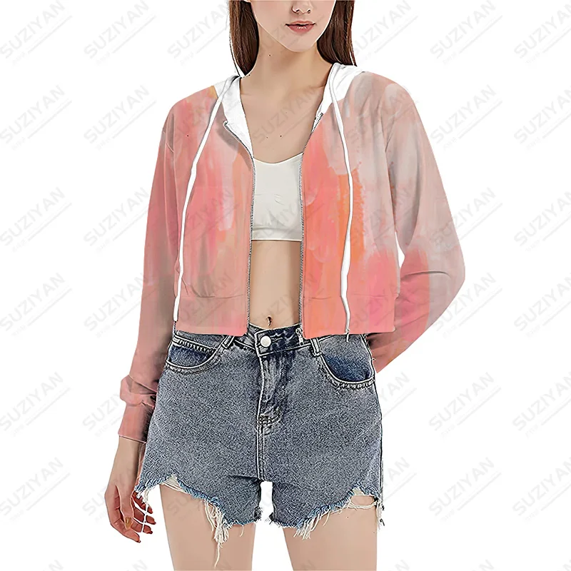 

Универсальный новый образ 90-х топ Корейская версия элегантная повседневная модная короткая Толстовка для женщин в стиле панк Новая Осенняя...