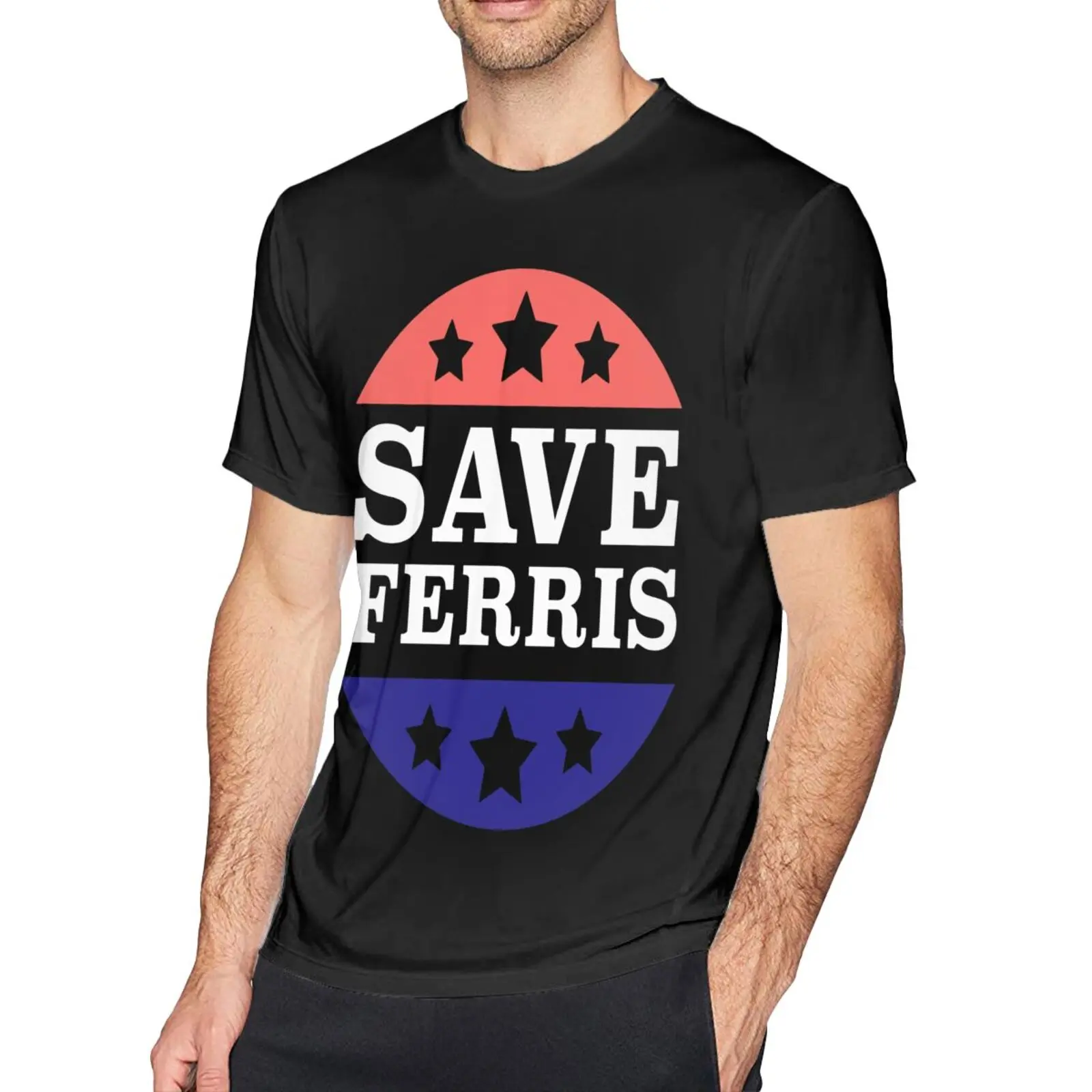 

Мужская футболка с надписью «Save Ferris 80S», 3166