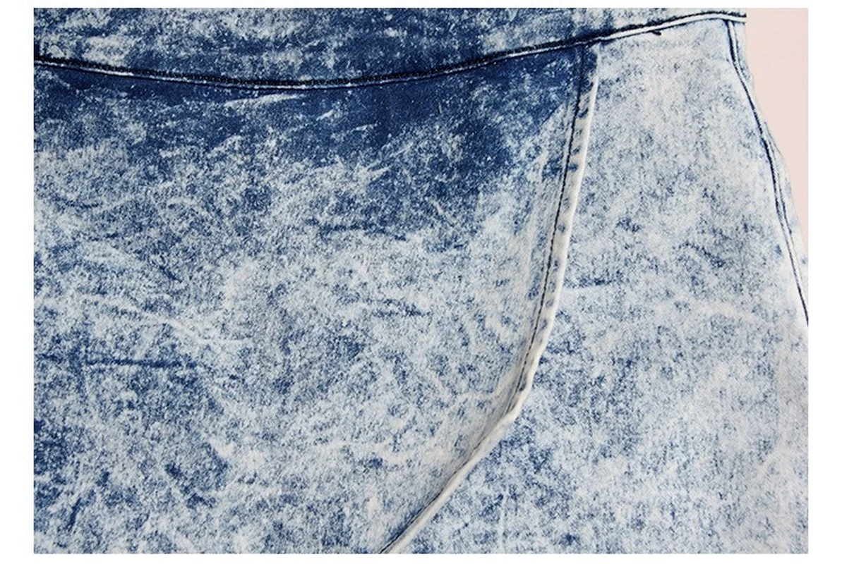 2021 Women Summer Casual Sexy High Waist Denim Shorts with Zipper Female Large Size Patchwork Overlapping Irregular Short Jeans