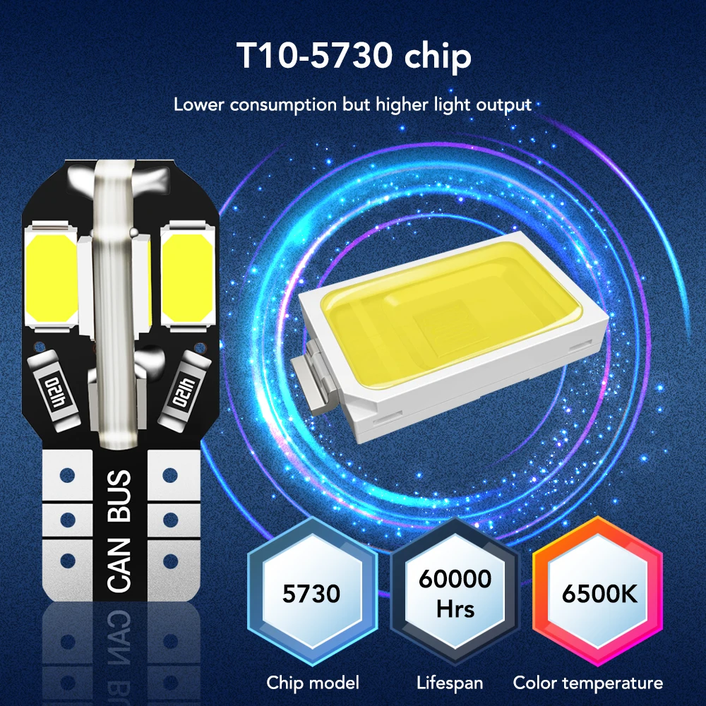 10 штук W5W T10 LED лампочки Canbus для Mini One Cooper Countryman Clubman Paceman Roadster R50 R52 R53 R55 R56 R57 R58 R60.