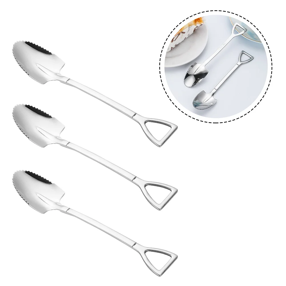

3 Pcs Stainless Steel Scoops Fruit Scraping Spoons Watermelon Spoon Fruit Spoon