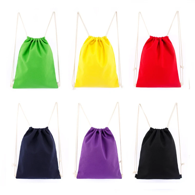 

Рюкзак на шнурке из хлопка и льна, 35 х39 см, 16 цветов