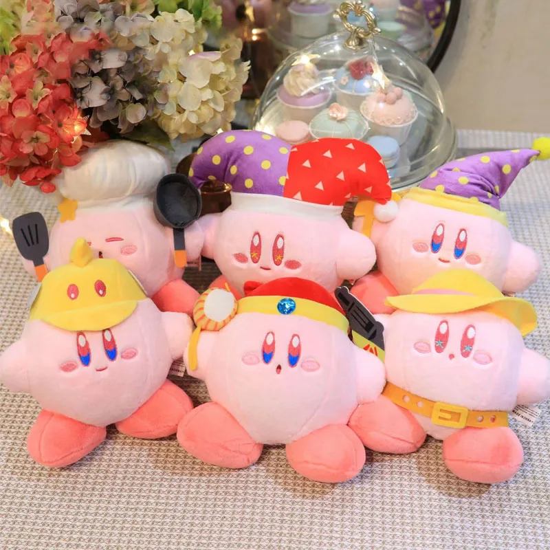 

10Cm Kirby Plush Toy Cute Star Pendant Pink Creativity Super Cute Girl Heart Bag Pendant Plush Doll Key Chain Gift Toy