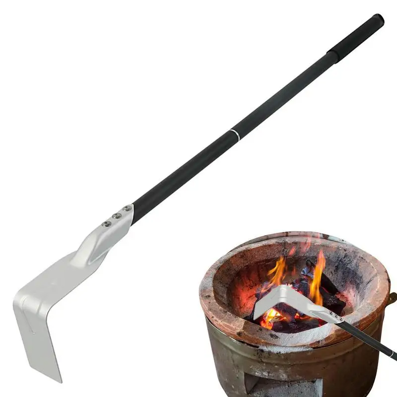 

Pizza Oven Ash Rake Charcoal Kettle Grill Pizza Oven Ash Rake BBQ Cleaner Poker Scraper For Pizza Oven For Fireplace Stove Grill