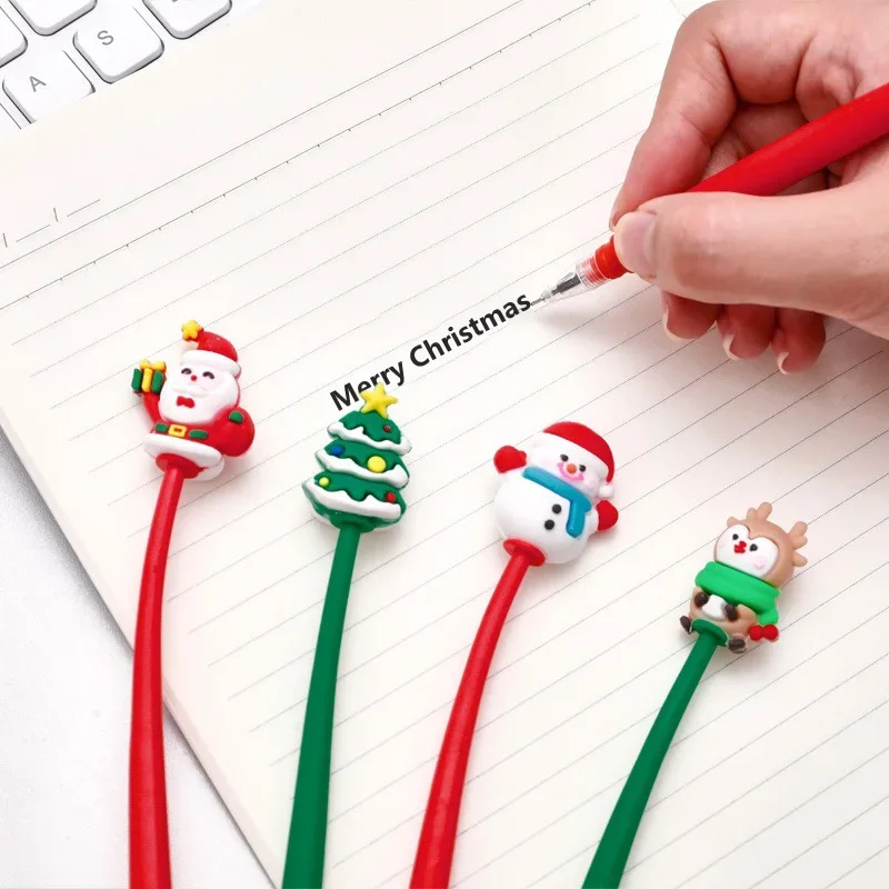 10/20 шт. рождественская мягкая силиконовая гелевая ручка с героями мультфильмов