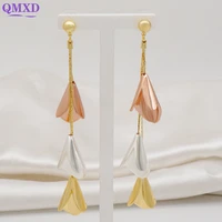 jewelry romantic long tassel gold earrings gold 24k unique earrings dangle drop earrings for lady daily wear wedding gifts