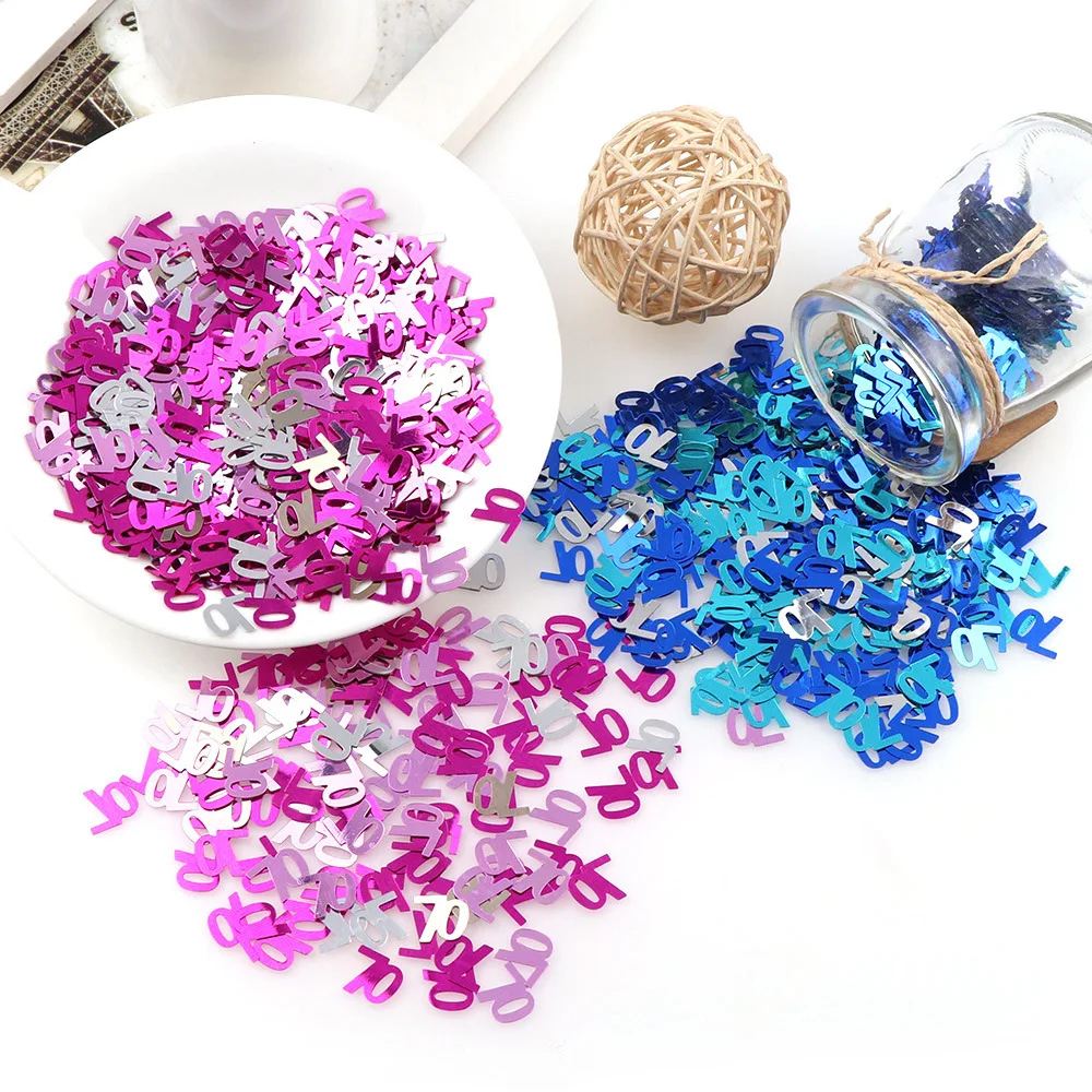 

15 звёзд, Смешанные розовые блестки, цифры 16/18/21/30/40/50/60/70