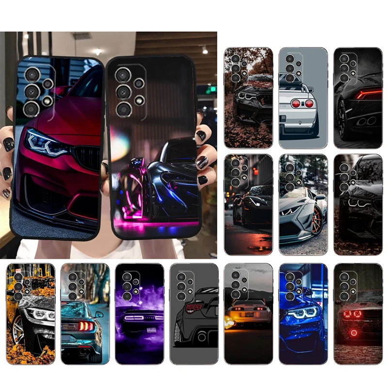 

Sport Car Light Phone Case for Samsung Galaxy A73 A13 A22 A32 A71 A33 A52 A53 A72 A73 A51 A31 A23 A34 A54 A52 A53S