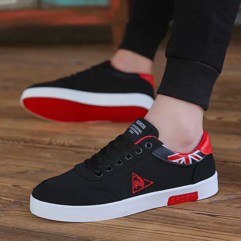 Canvas Casual Shoes for Men Lace-up Breathable Sneakers Male Flats Shoes Fashion Board Footwear Vulcanized Shoes Tenis Masculino