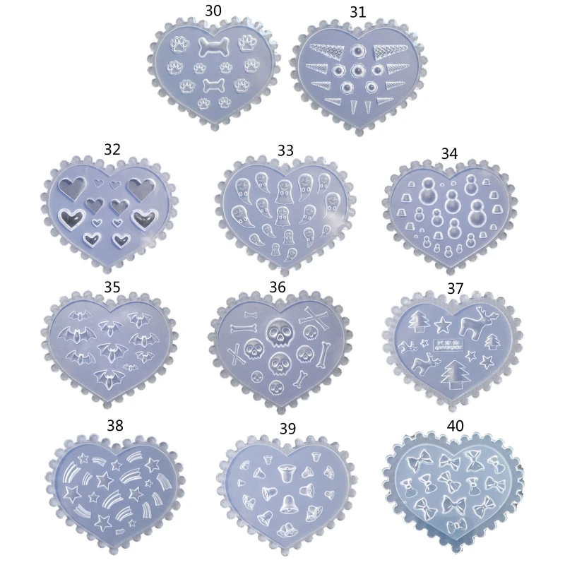 

D0LC 3D Nail Art Silicone Carving Mold DIY Silicone Molds Making Craft Meaningful Handmade Works Nail Decor Mold Craft Tool