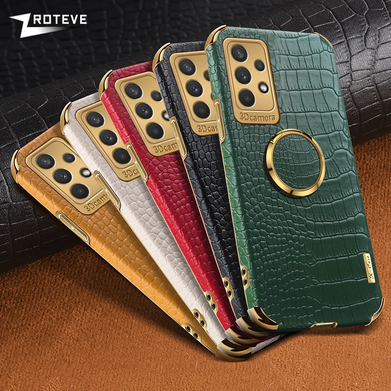 

A52 Case ZROTEVE Crocodile Pattern Leather Cover For Samsung Galaxy A52 A72 A12 A22 A32 4G A13 5G A23 A33 A53 A73 M52 M53 Cases