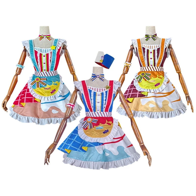 

Аниме Рин Одори эму Кусанаги Нин Косплей Костюм проект секай красочный сценический подвиг. Милое Платье для девочек PJSK Live Uniform Candy