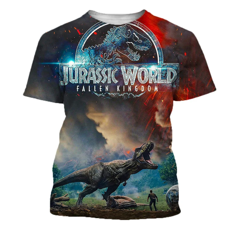

Kids Boys T-shirt Baby Short Sleeve Dinosaur Tops Children Summer Print 3D Sweatshirt 4-14 Years Boy Girl Jurassic Park T Shirts