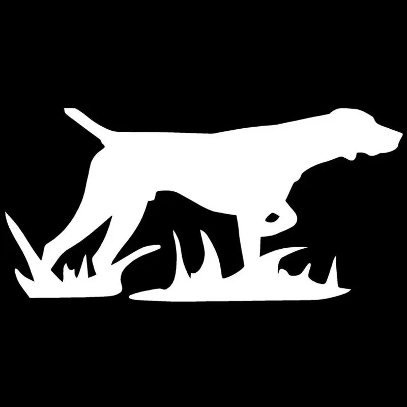 

Мультяшная наклейка для охотничьей собаки, автомобильные наклейки, яркая наклейка, Стайлинг автомобиля, авто, мото, аксессуары для бампера, ПВХ, 17 см * 8 см