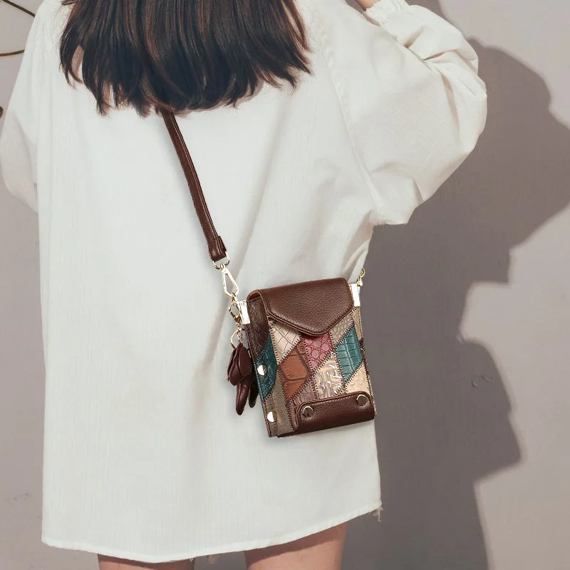 Женская сумка через плечо из натуральной кожи повседневный кошелек воловьей для