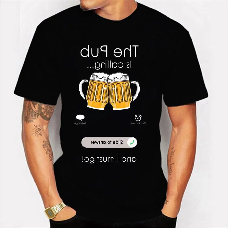 

Friday Beer Day Short Sleeve T-Shirt Men High Quality Summer Cotton Printed T-Shirt Oversized S-4xl Streetwear Clothes