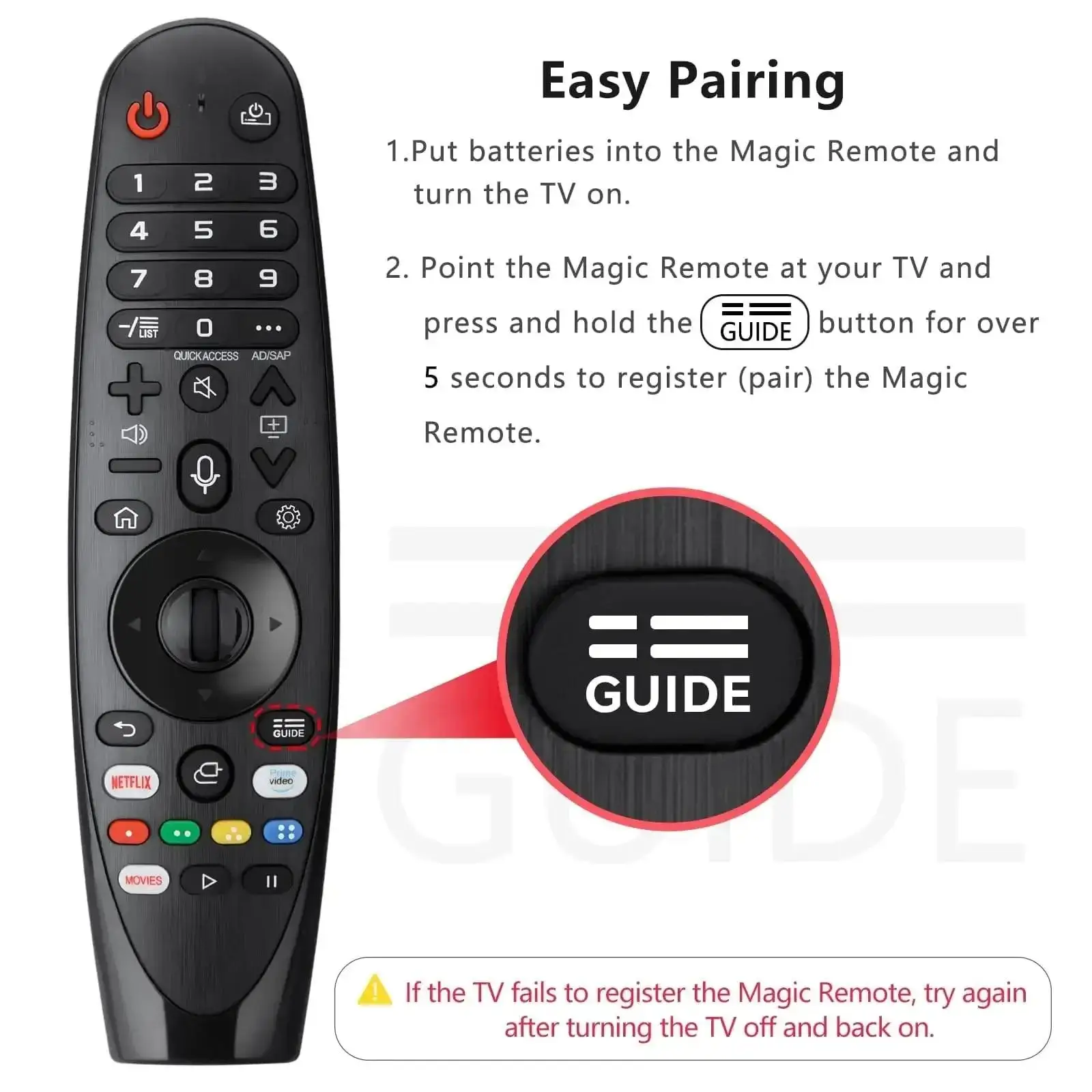 Модернизированный пульт Voice Magic для LG OLED Smart TV Remote Замена AN-MR20GA MR19BA MR18BA MR650A с