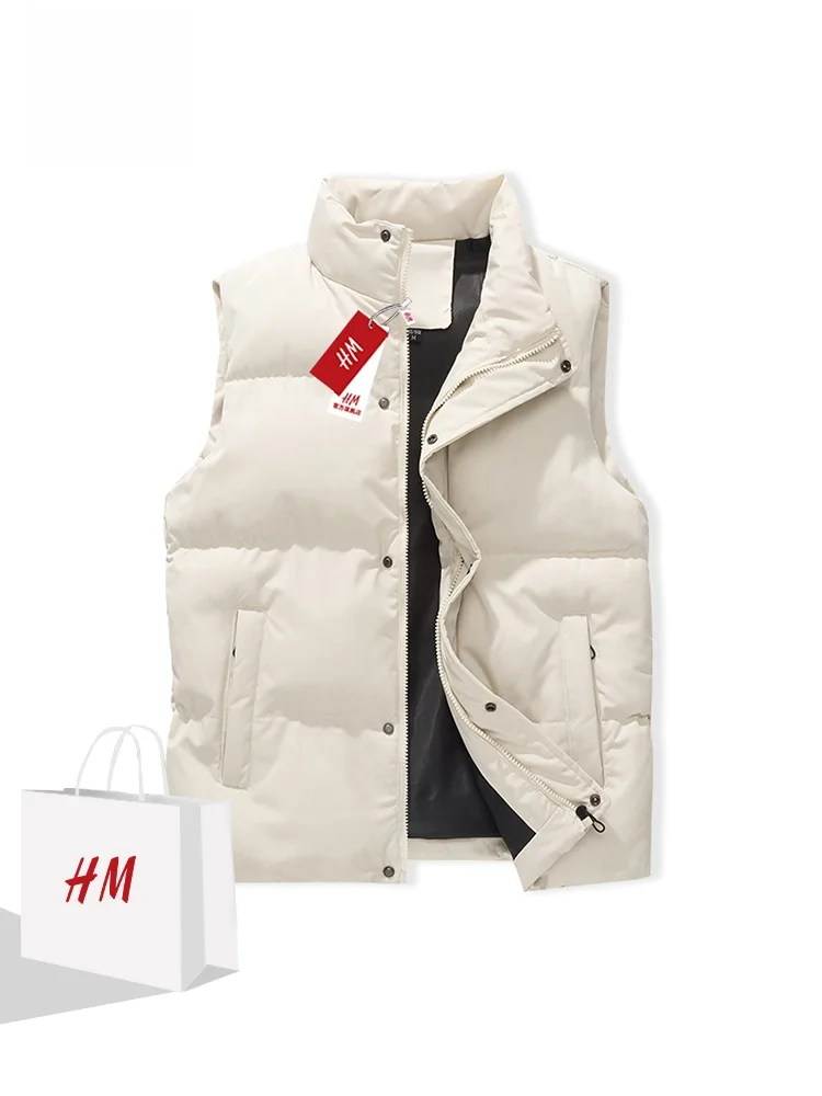 HM пуховый жилет на хлопковой подкладке мужская и женская осенне-зимняя куртка